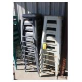 (14) Metal Bar-Height Stack Stools,