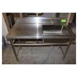 Metal Sink w/Drainboard, Approx. 4