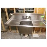 Stainless Steel Sink w/Double Drainboard,