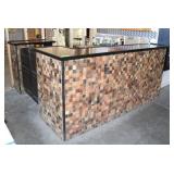 Unique U-Shaped Bar w/Penny Top, Saloon Doors