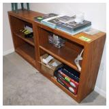 Wooden Bookcase, Approx. 64-1/2"W x 12-1/2"D