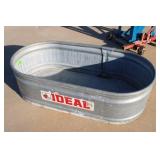 Galvanized Oval Stock Tank Approx 44" x 22" x
