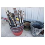 Lot of Barrel Staves & Rings, Assort. Planters