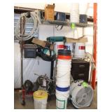 Rolling Metro-Style Shelf w/Contents;