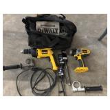 DeWalt Cordless Drill (no batt pack);and  Drill