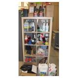 Wooden Shelf with Contents;