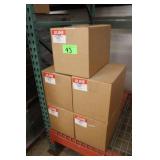 (5) Boxes of Uline 1/2 Gal Glass Jugs w/Cap, Amber