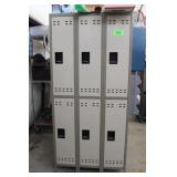 Employee Locker 2-Tier 6-Doors, Approx. 3