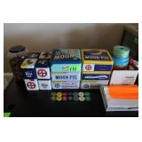 Moon Pie Tins with Branded Tokens, Tickets &