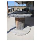 Wooden Cable Spool Table; 50" Dia. x 36"H