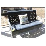 Metal Patio Bench, Approx. 58"W x 32"H