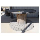 Wooden Cable Spool Table; 72" Dia. x 43"H