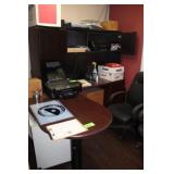 L-Shaped Desk, Approx. 64" x 20" w/Hutch