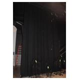 (3) Georgia Stage Masking Curtain Panels, Black,