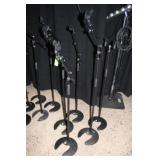 (5) Microphone Stands w/Heavy Base