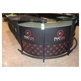 1/4 Round Glass-Top Reception Desk