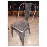 (5) Gray Metal Stack Chairs