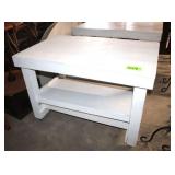 (2) Rolling Wooden Tables, White, Approx. 4