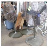 (3) 30" Global Pedestal Fans