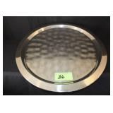 (2) Round Trays, Stainless Steel, 25" Dia.