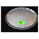 (3) Louis XV Silverplated Trays, 19" x 15" Oval