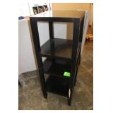 (2) Black Wooden Parsons Tables, Approx. 16" x 16"