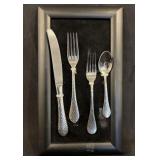 (150) Ironstone Hammered Flatware Settings;