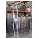 Arch & (2) Plant Stands, Rustic Metal Wire,