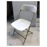 Folding Chairs, Bone Plastic Bronze Metal