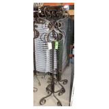 (2) Candelabras, 6-Arm, Wrought Iron, Approx.