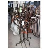 (3) Candelabras, 5-Arm, Wrought Iron, Approx. 5