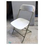 Folding Chairs, Bone Plastic Bronze Metal