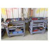 (2) 4-Wheel Utility Carts 17"x30"