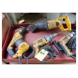 (4) DeWalt Electric Drills & Saws, As Shown