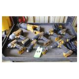 (8) DeWalt Cordless Tools, (2) Chargers,