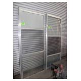 (2) Aluminum Frame Storm Doors, Approx. 8' x 34'