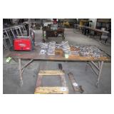 Shop Table on Casters Approx. 8' x 4' x 34'H,