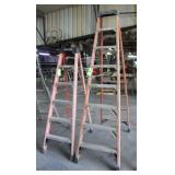 Werner 8' & 6'  Fiberglass Step Ladders