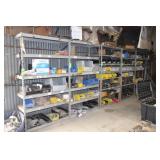 (5) Shelves w/Contents; Each Approx. 4'x18'x84'H;