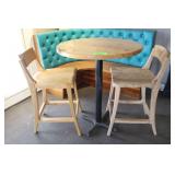 Wooden Cocktail Table 34' Dia. x 42'H w/(2)