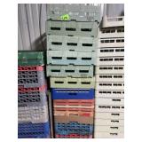 18 assorted dish and glass racks