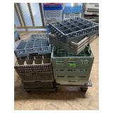 Assorted glass racks