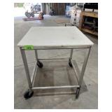 poly top table on wheels