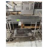 rolling cart with 2 speed rails