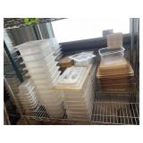 assorted plastic inserts and pans