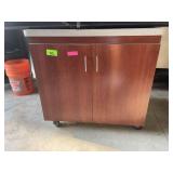 Mobile wooden cabinet
