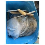 large tote of pizza pans