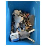 large tote of utensils
