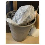large bucket of shelf clips