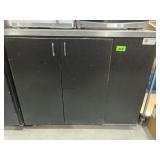 Wood Cabinet w/ Stainless Top